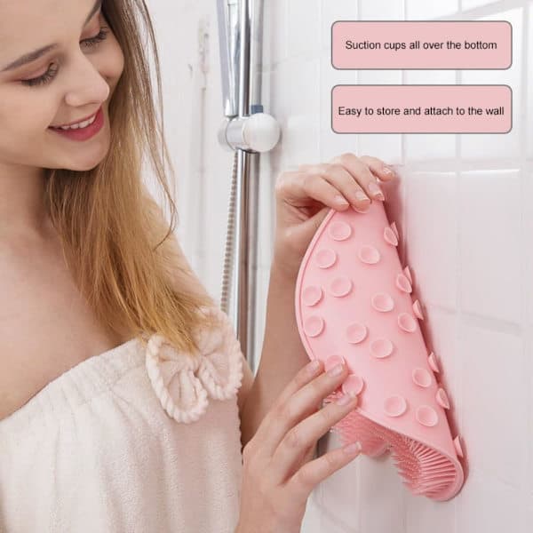 Fot- och ryggskrubb för duschen Rosa 2 delar