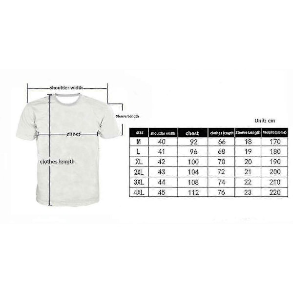 3D Muskeldragt Muskelmand Personlighed Realistisk Kortærmet T-shirt Model C02 L