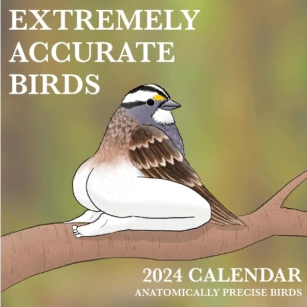 2024 Kalender med extremt exakta Bi 2024 Fågelkalender Väggkalender 2024, Roliga Kalender Skämtgåvor till Familj, Vänner