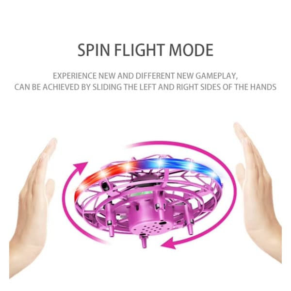 LED Mini Drone Håndstyret – Flyvende Boldlegetøj til Børn og Voksne Sort Black