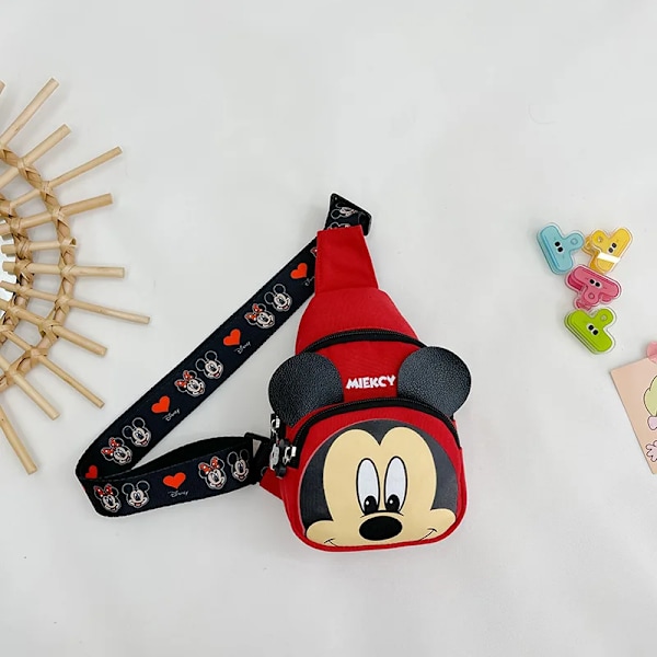 Liten Ryggsäck för Pojkar och Flickor, Reseaxelväska, Messenger-ryggsäck i Nylon med Dragkedja, Unisex-stil A