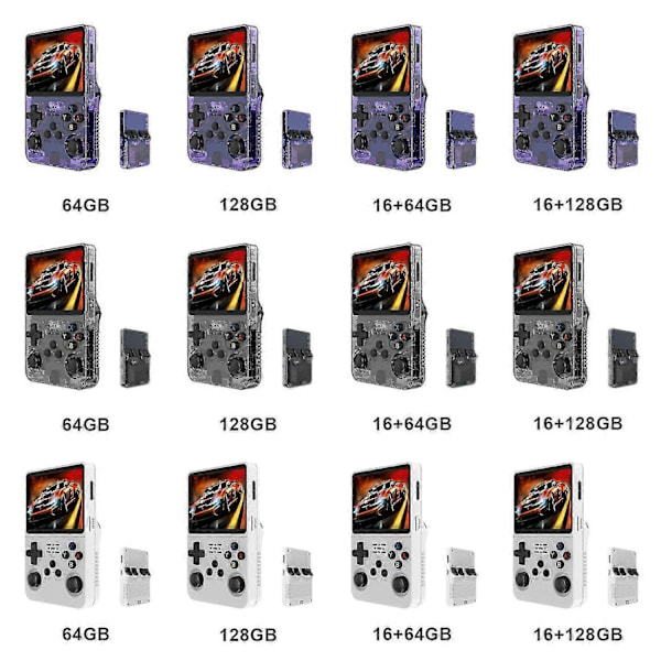 R36S Retro Videospil Konsol Bærbar 3.5\" IPS Skærm Håndholdt Spillekonsol Linux System Hurtig White