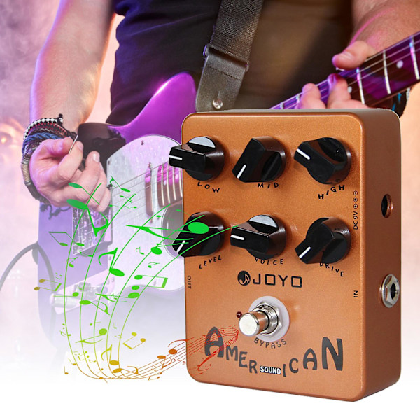 JOYO JF-14 Gitarreffektpedal Høytalersimulator Elektrisk Gitar Overdrive Enkeltblokk Effektor