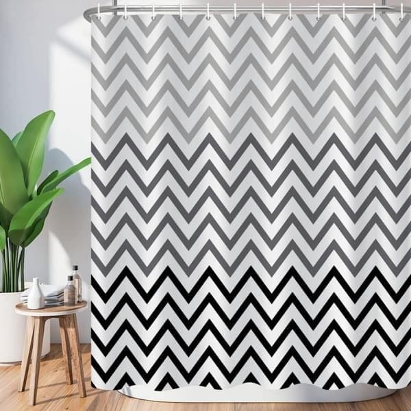 Bølget badeforhæng 120×180CM
