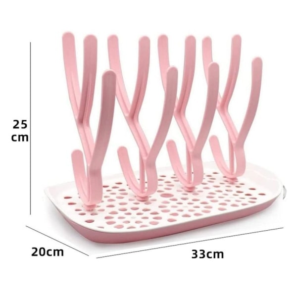 Torkställ för babyflaskor | Dricksmuggar för småbarn, rosa bestick för småbarn