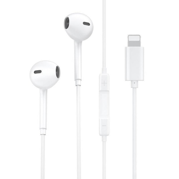 Kompatible Lightning-hovedtelefoner til iPhone iPad iPod Hvid