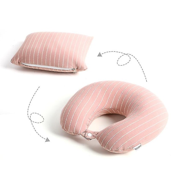 Muodonmuutos Tyyny U-muotoinen Matkatyyny Kaksikäyttöinen Niskatyyny Pink
