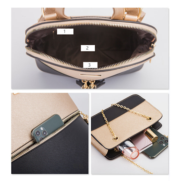 Mode Dam Ryggsäck Läder Ryggsäck med Axelrem Crossbody Väska Läder Korthållare Plånbok Set Gåva för Kvinnor A