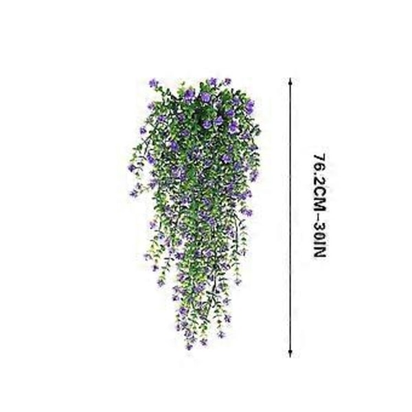 Kunstige Kunstige Hængeblomster Kunstige Blomsterranker Chlorophytum Plastik Kunstige Blomster Udendørs Blomster FLYE241213 Blå