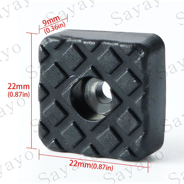 12 stk Sklisikre Gummisokker for Hagemøbler Stoler, Gulvbeskyttelsesputer Black 22MM*22MM