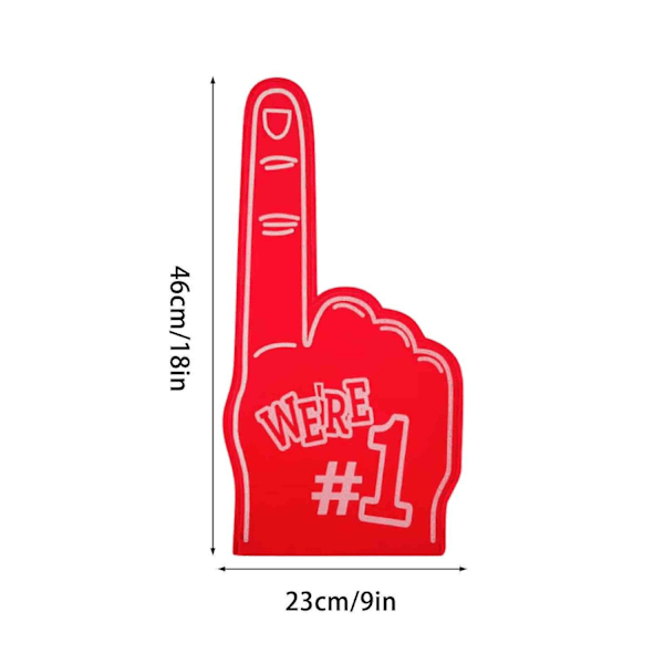 Röda EVA Victory Hand Skumfinger Hejar Rekvisita För Sportfans Red