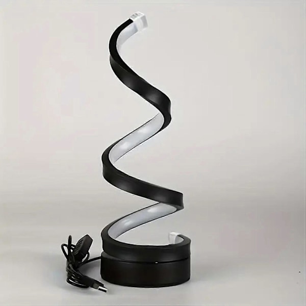 Spiralformad Skrivbordslampa LED Skrivbordslampa USB-driven Skrivbordslampa Trefärgs Dimbar Nattlampa