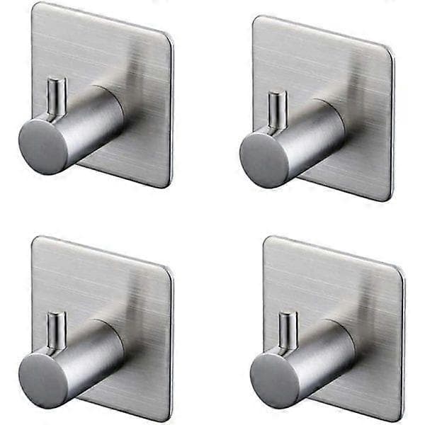 3M-liimakoukku, kylpyhuonekoukku, ruostumaton teräs, 4 kpl