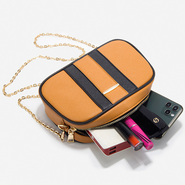 Brun PU Läder Ryggsäck Dam Lyx Axelväska Korthållare Set Crossbody Väska Gåva Brown
