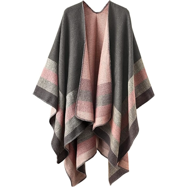 Women's Elegant Shawl Cape Open Front Soft Poncho, Suitable for Spring, Autumn, and Winter