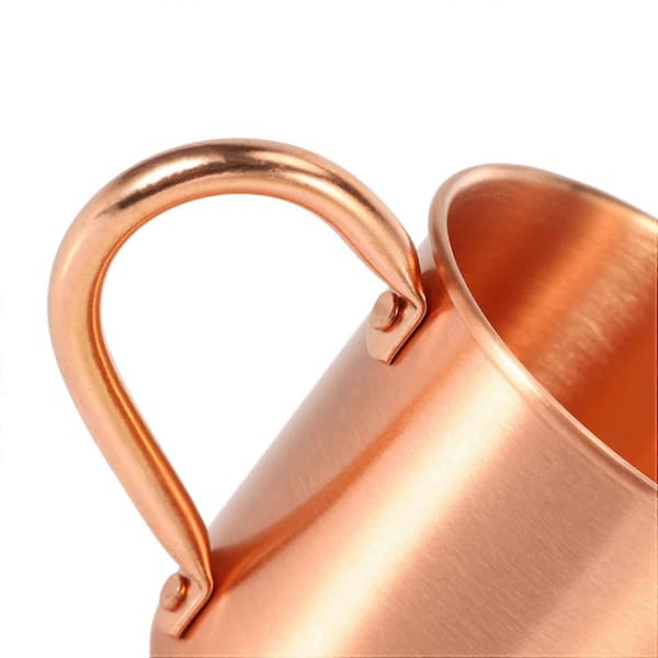 3X Ren Koppar Moscow Mule Mugg Solid Slät Utan Inre Foder för Cocktail Kaffe Öl Mjölk Vatten