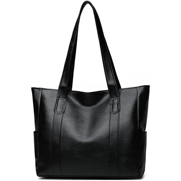 Dametasker, Damehåndtaske, Dame Crossbody Tasker, PU Læder, Dame Skuldertaske 01-negro