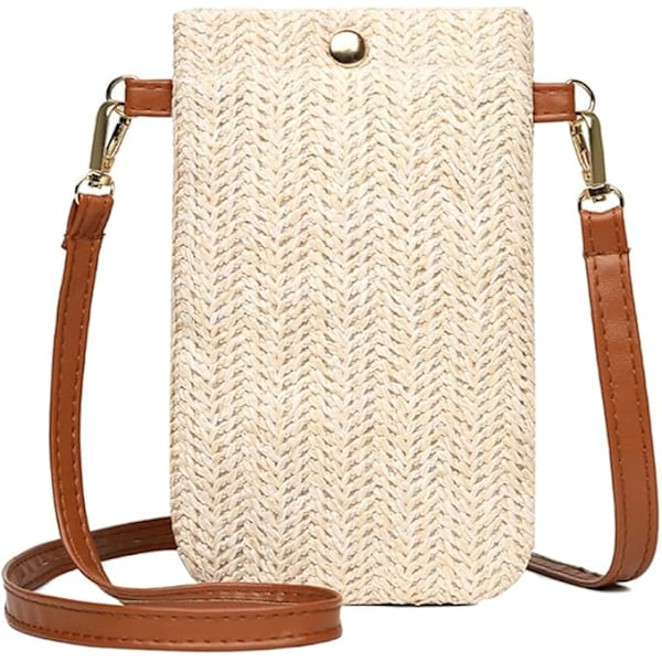 Liten Crossbody-väska för Kvinnor, Axelväska i Halm för Kvinnor, Halmväskor, Crossbody-väska