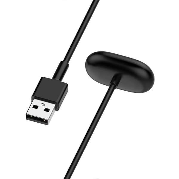 Til Google Fitbit Air Smart Armbånd Magnetisk Opladerkabel Black USB-A Port