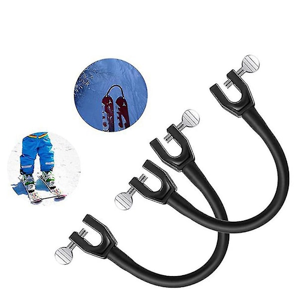 2 stk. Ski Tip Connector Kontrolkile Ski Træningshjælp Snowboard Connector Red