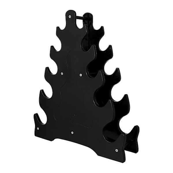 WINOMO Dumbbell Opbevaringsstativ Træ Blad Design Dumbbell Holder 5-Tier Vægtløftning Dumbbell Opbevaringsstand