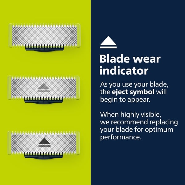 3-pack rakblad som är kompatibla med Philips Oneblade Replacement One Blade Pro Blades Men （Model QP25XX QP26XX QP65XX ）