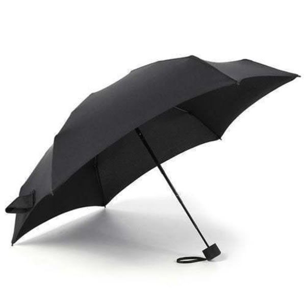 Liten mote minilomme sammenleggbar UV-beskyttelse Vanntett paraply (svart)