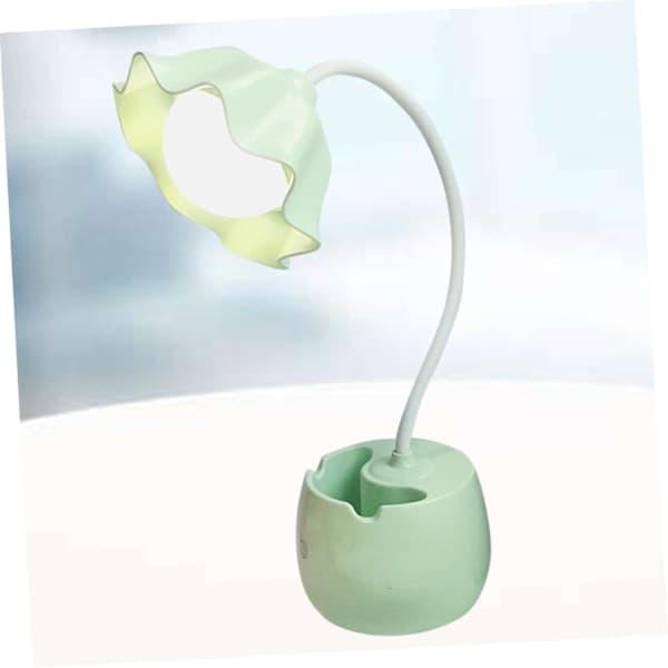 2 stk. bordlampe USB skrivebordslampe studielampe sengelampe LED-grøn