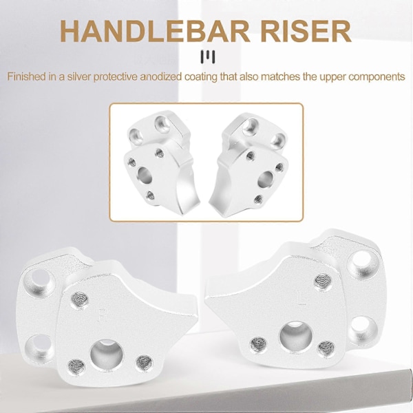 25mm Styrforhøjer til FJR1300 FJR 1300 2001-2005 Sølv Styr Forhøjere Motorcykel Tilbehør Dele