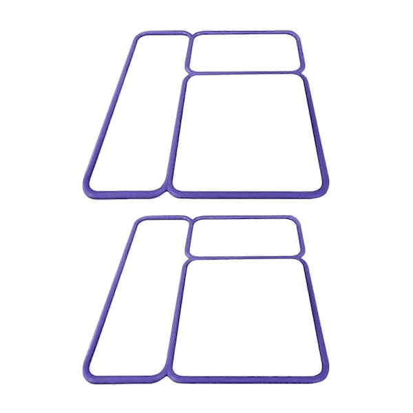 1/2 st Lock Tätningspackning för OmieBox Exakt Passform Ersättningsdel för Barns Bento Lunchlåda Isolerad Matbehållare Locktätningar Purple 2pcs