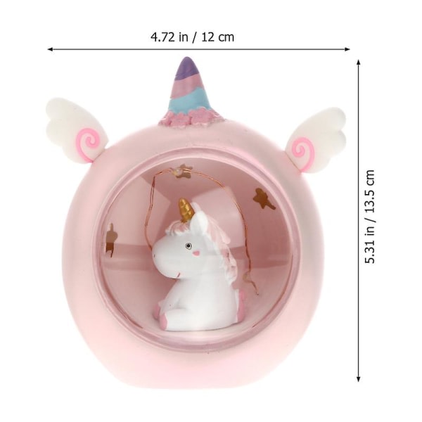 Unicorn Rosa stjärna lampa Nattljus Girl Heart Creative Gift Ornam