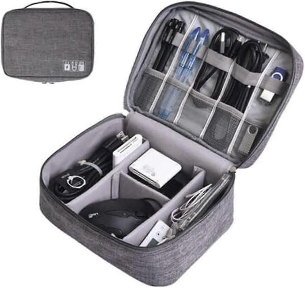 Elektronisk tilbehør Kabeloplader USB Opbevaringstaske Etui Organizer Boks
