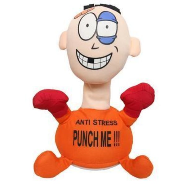 Funny Punch Me Screaming Doll, interaktivt legetøj Orange Orange