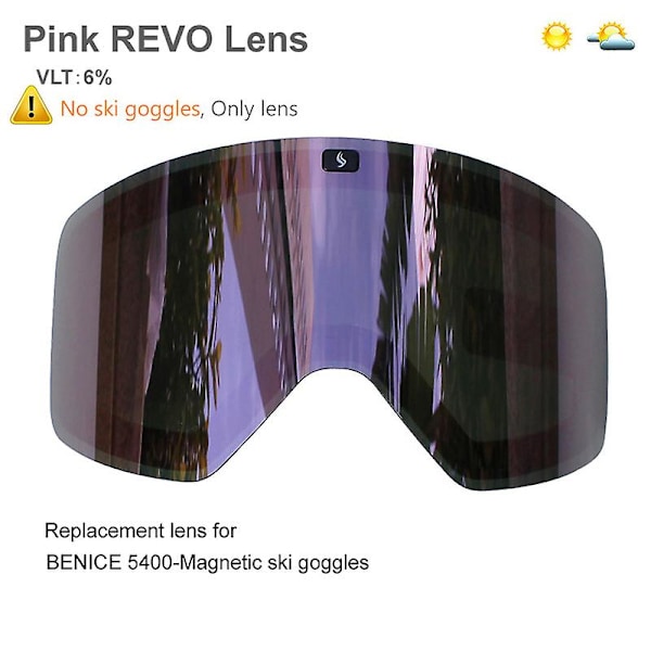 Hiihtolasit magneettisella kaksikerroksisella polarisoidulla linssillä, lasketteluun, huurtumista estävät, UV400-suojaavat lumilautailulasit miehille ja naisille, hiihtolasit Pink Lens Only