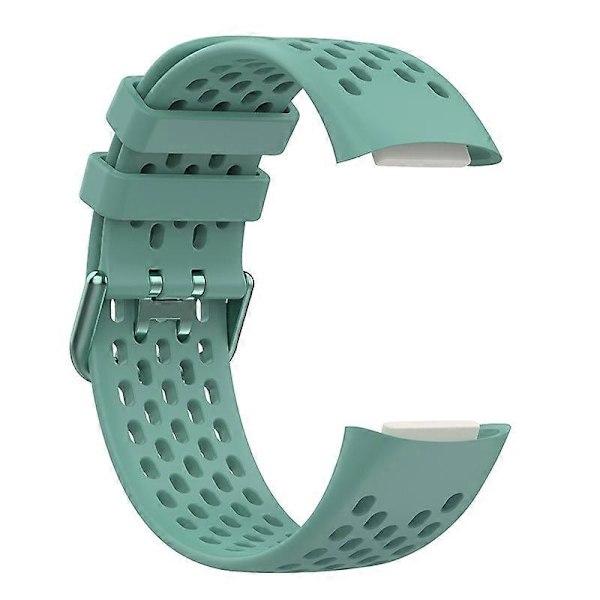 Blød silikone sportsudskiftningsurrem med åndbare huller til Fitbit Charge 6/5 Multicolor Style K
