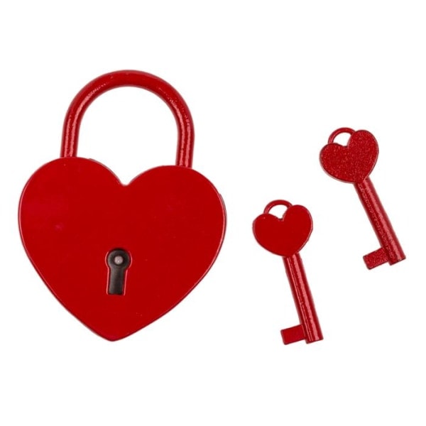 Padlock Heart-shaped - Lock Heart Red