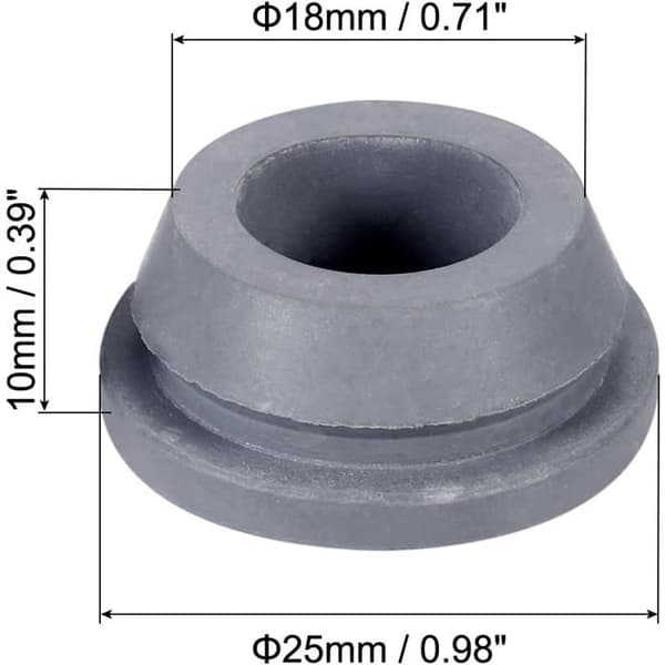 Dräneringspluggar för luftkonditionering 18 mm gummireparationsdel tillbehör för mini-split fönster-AC, grå 3-pack