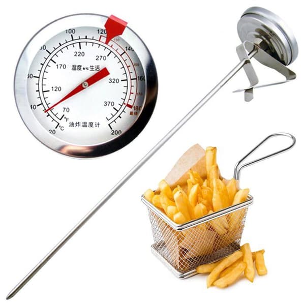 Steketermometer i rustfritt stål 300°C/550°F - Grill/Ovn/Kullrøyker