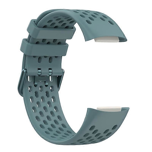 Blød silikone sportsudskiftningsurrem med åndbare huller til Fitbit Charge 6/5 Multicolor Style E