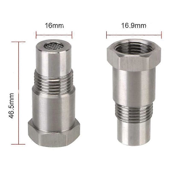 2 st Bil Kontrollmotorlampa Eliminator O2 Syresensor Adapter M18x1.5