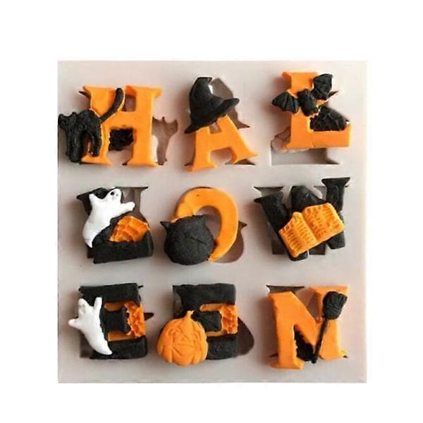 Halloween Spökbokstav Silikonform Chokladkaka