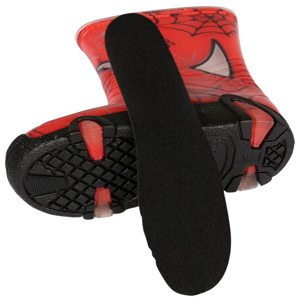 Røde gummistøvler til drenge med spindel, skridsikker sål ZETPOL 31.32