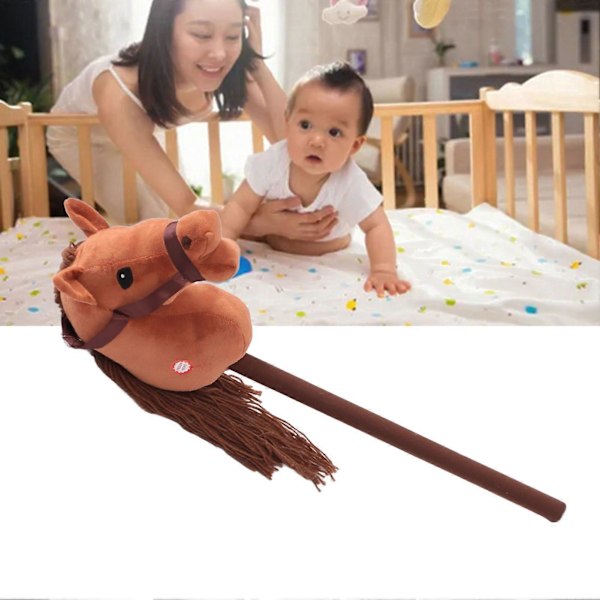 70 cm Hög Plysch Häst Käpphäst Leksak Sött Uttryck 2 Ljud
