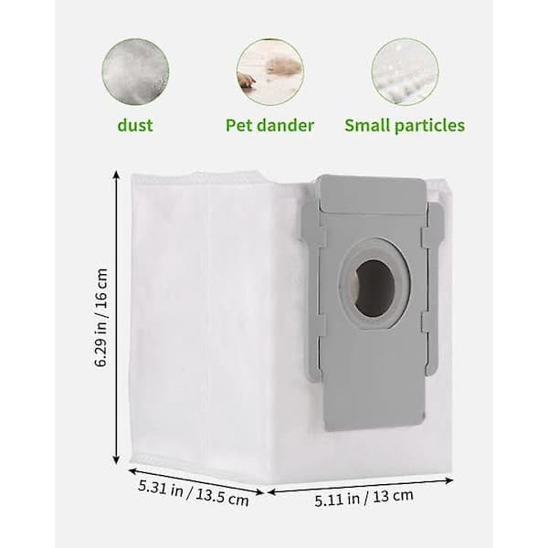 12-pack dammsugarpåsar kompatibla med iRobot i7 i7+ / i7 Plus E5 E6 E7 S9, dammsugare