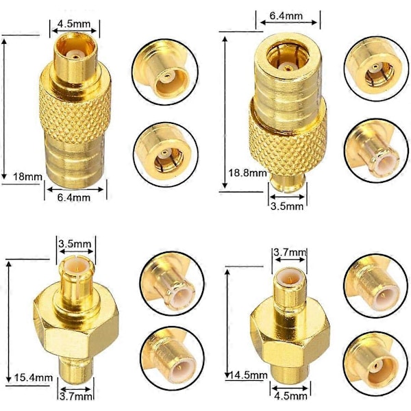 Bilantennadapter SMB till MCX Kit (4st)