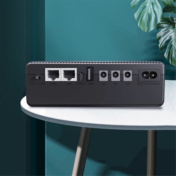 DC UPS Batteri Backup 10400mAh 5V 9V 12V Output Afbrydelsesfri Strømforsyning 85265V UPS Batteri Backup EU Stik
