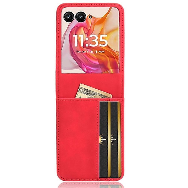 Läderfodral för Motorola Razr 50 Ultra Red