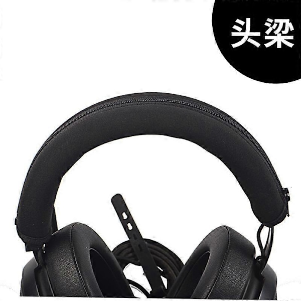 Øreputer og hodebånd erstatningsputer for Razer Nari Ultimate 7.1 Gaming Headset black head beam