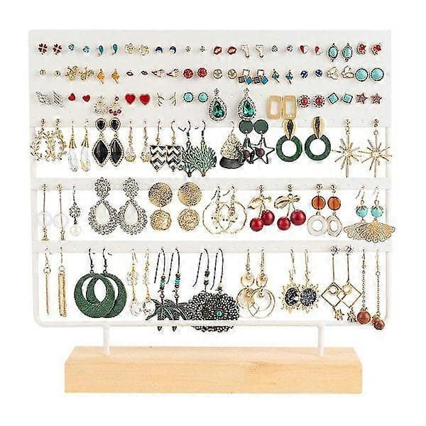 Øreringeholder Display Rack 3-lags Øreringe Stud Holder Smykkeorganisator