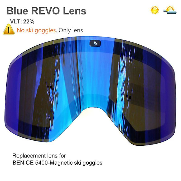 Hiihtolasit magneettisella kaksikerroksisella polarisoidulla linssillä, lasketteluun, huurtumista estävät, UV400-suojaavat lumilautailulasit miehille ja naisille, hiihtolasit Blue1 Lens Only